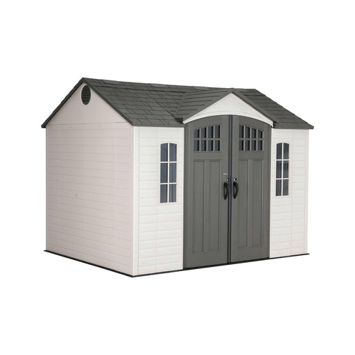 A Lifetime 10 Ft. X 8 Ft. Outdoor Storage Shed - 60333 on a white background.