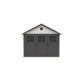 A Lifetime 11 Ft. X 21 Ft. Outdoor Storage Shed - 60237 with two doors on a white background.