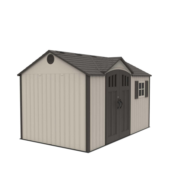 A Lifetime 12.5 Ft. X 8 Ft. Outdoor Storage Shed - 60223 on a white background.