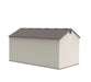 A Lifetime 15 Ft. X 8 Ft. Outdoor Storage Shed - 6446 with a brown roof.