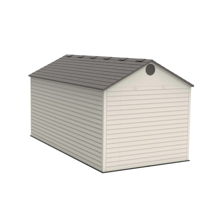 A Lifetime 15 Ft. X 8 Ft. Outdoor Storage Shed - 60079 on a white background.