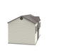 A white and brown Lifetime 15 Ft. X 8 Ft. Outdoor Storage Shed - 60079 on a white background.