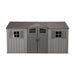 A Lifetime 15 Ft X 8 Ft Outdoor Storage Shed - 60318 with doors and windows.