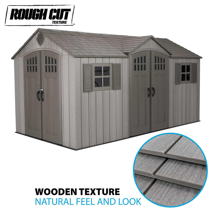 Rough hewn Lifetime 15 Ft X 8 Ft Outdoor Storage Shed - 60318.