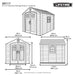 An image showing the dimensions of a storage shed.
