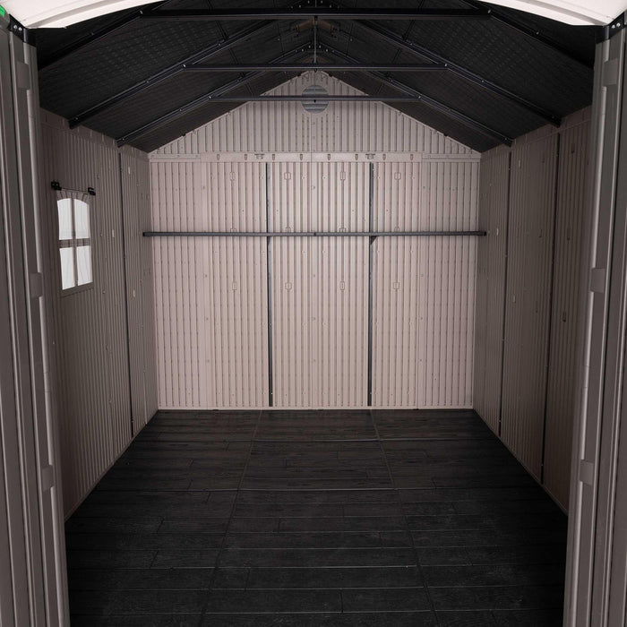 Interior view of empty shed