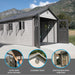 An image of a Lifetime 11 Ft. X 21 Ft. Outdoor Storage Shed - 60237 with windows and doors.