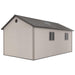 A Lifetime 11 Ft. X 18.5 Ft. Outdoor Storage Shed - 60355 on a white background.