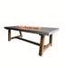 Elementi Sonoma Dining/Workshop Table - OFG201 with rocks on fire