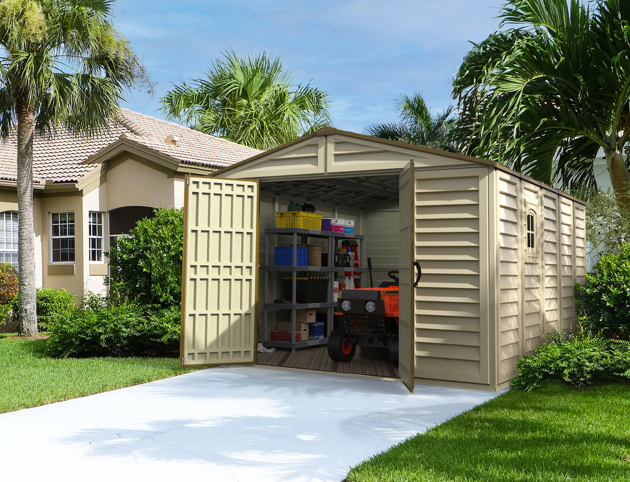 Turf Storage Discover Lawn Mower Storage Sheds For Sale | Large Enough For Most ...
