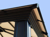 Paragon Outdoor Santa Monica Gazebo roof overhang, highlighting the sleek design and sturdy framework.