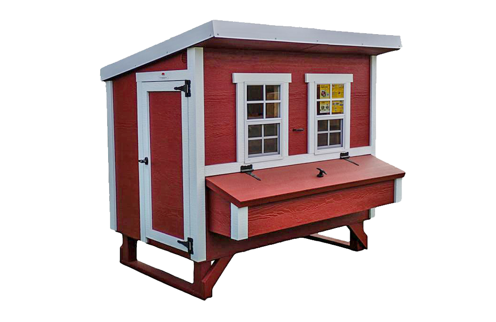 The OverEZ Large Chicken Coop shown as part of the Pro Flock Bundle with sturdy construction and ample space for a large flock.