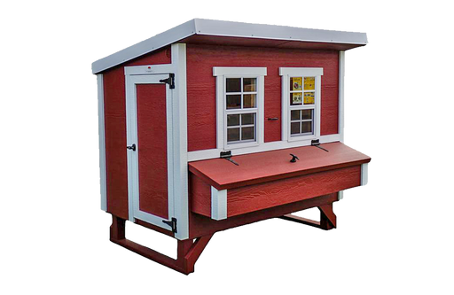 The OverEZ Large Chicken Coop shown as part of the Pro Flock Bundle with sturdy construction and ample space for a large flock.