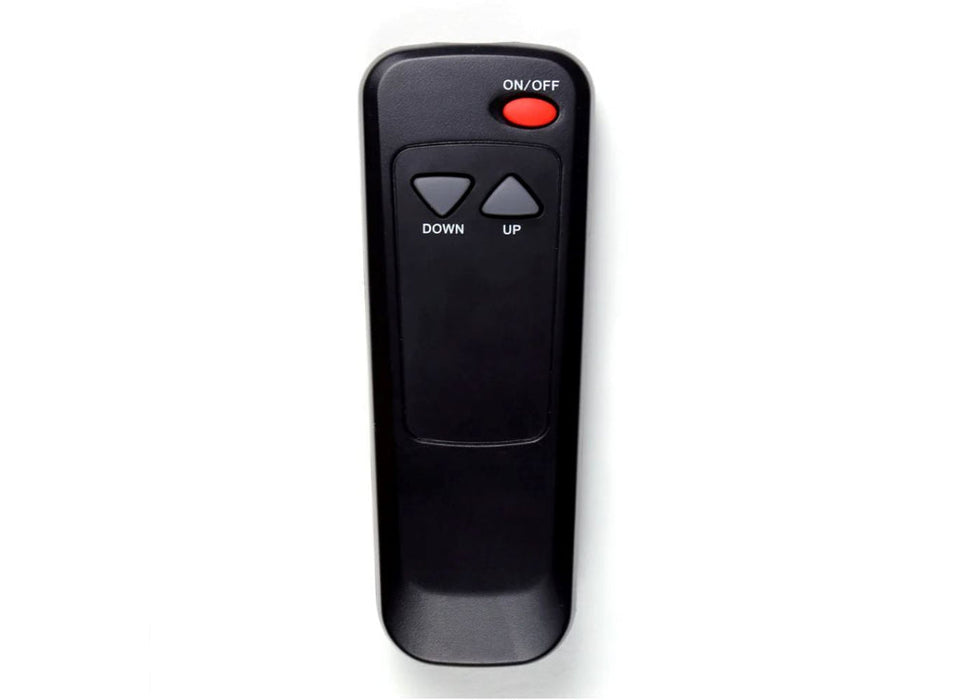 An image of the remote control of the Helios Round Flame Tower Heater