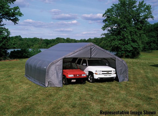 ShelterLogic ShelterCoat 22 x 28 ft. Garage Peak Gray STD - Backyard Oasis