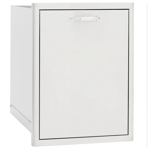 A white Blaze Grills file cabinet with a handle, perfect for outdoor clean-up tasks.