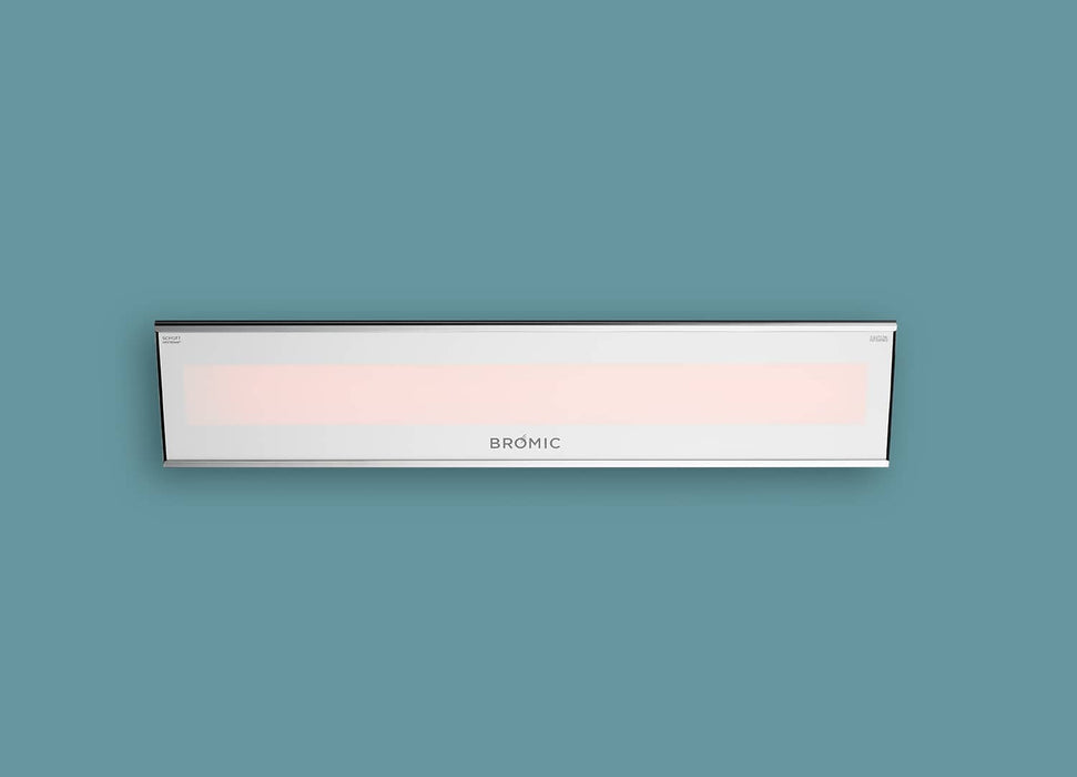 Bromic Heating Platinum Smart-Heat 2300w Electric Patio Heater in white, displaying the clean lines and modern aesthetic.