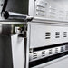 A close up of a Blaze Grills Professional LUX 3-4 Burner Built-In Gas Grill With Rear Infrared Burner.