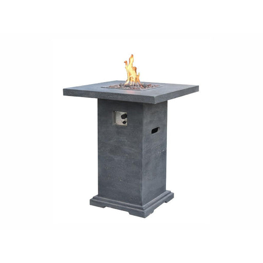 Montreal Bar Table - OFG221 with rocks on fire