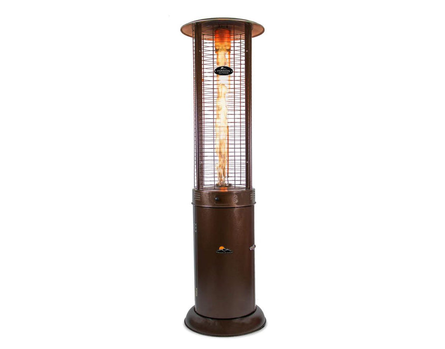Bronze Vulcan Flame Tower Heater with visible glowing heating filament