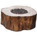 Elementi Manchester Fire Table - Redwood OFG145 with rocks