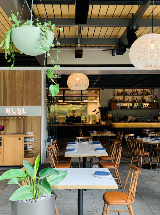 The Ruse Brasserie at Parramatta Square with Bromic Platinum 2300w Electric Heaters providing comfort and style.