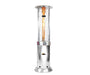 Silver Paragon Outdoor Helios Flame Tower Heater with visible glowing heating filament